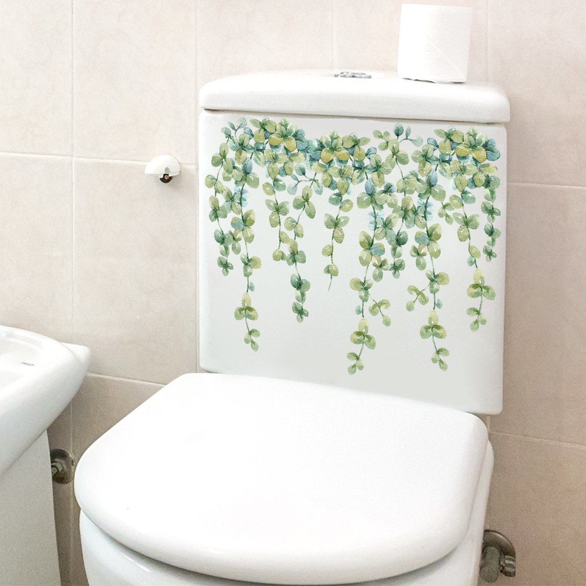 wholesale Plants flowers birds wall stickers for toilet bathroom home decoration  self-adhesive wall stickers