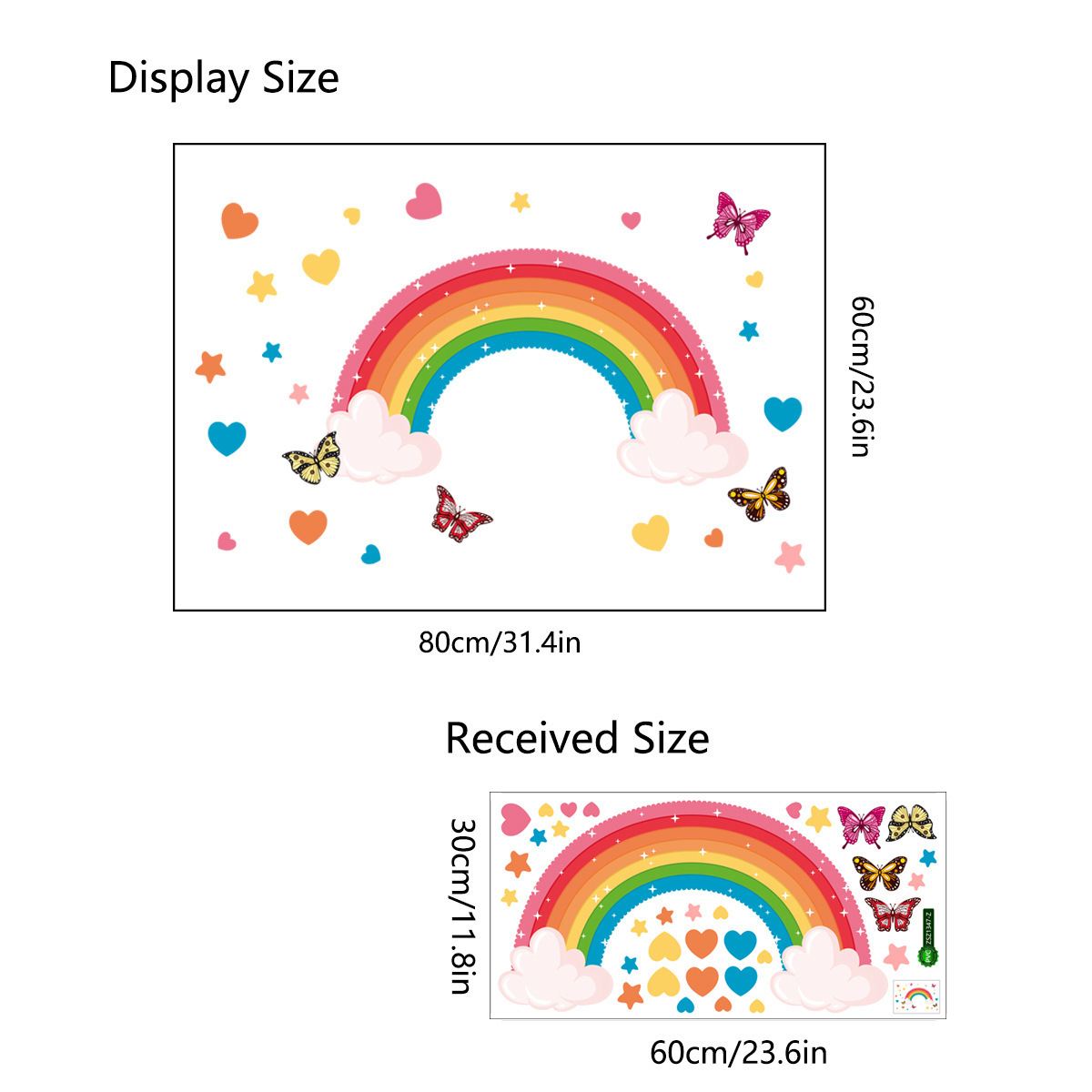 living room bedroom children's room kindergarten rainbow decorative wall stickers