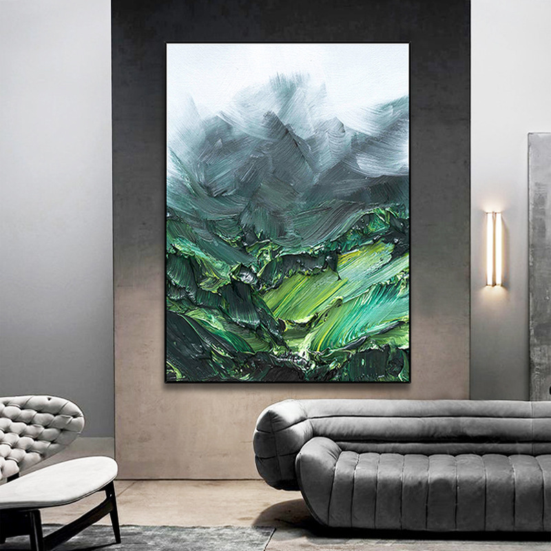 Customized Abstract Landscape Oil Painting On Canvas Handmade Mural Modern Wall Art Picture Office Bar Home Large Art