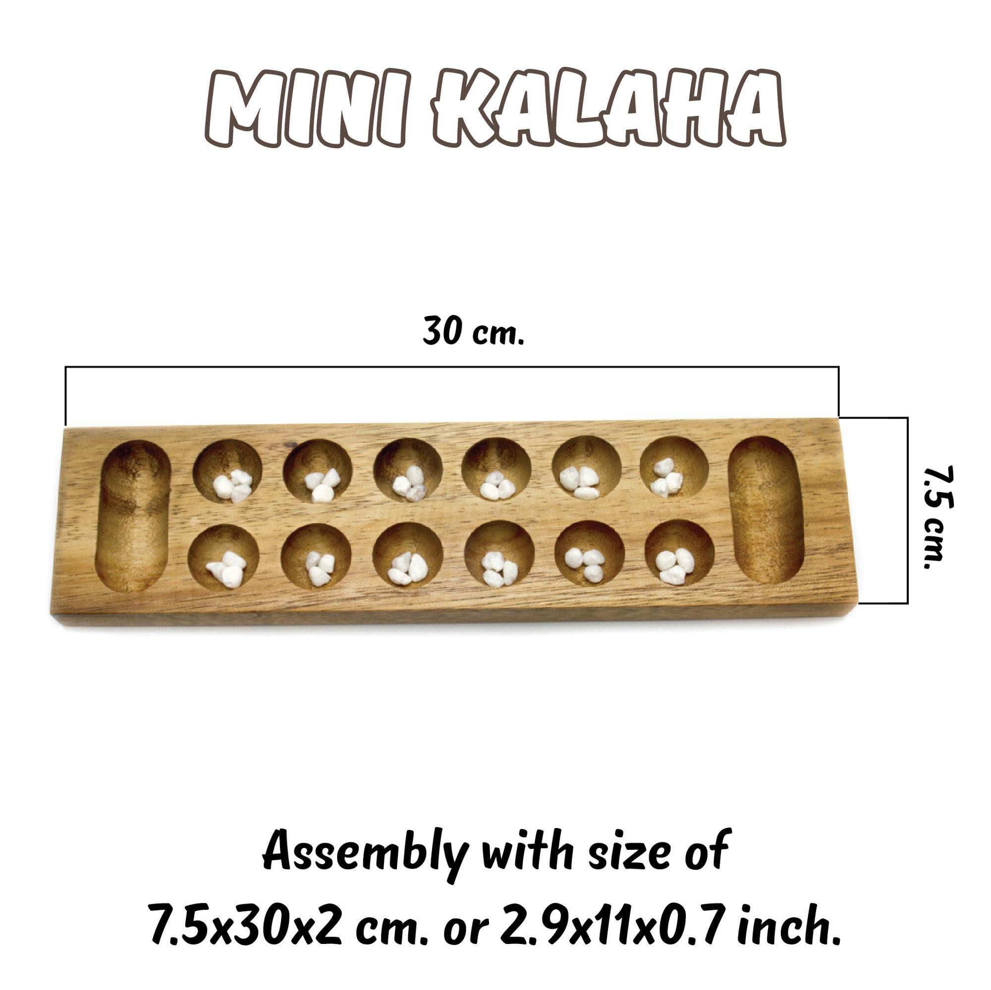 High quality Mini Kalaha wooden board game for kids learning educational play to brainteaser and fun on school and at home