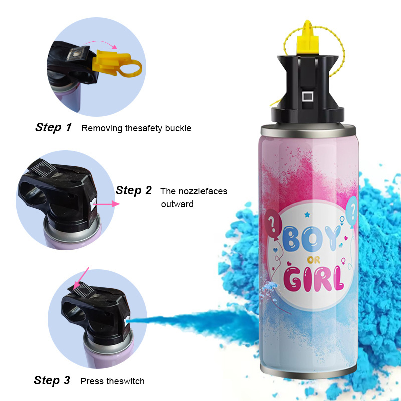 Holi Powder Gender Reveal Fire Extinguisher For Baby Shower Party Supplies Decoration