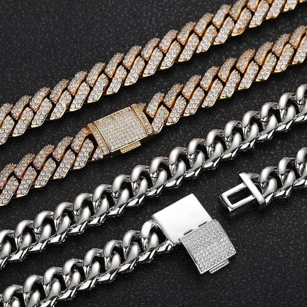 High Quality Mens Hip Hop Jewelry 925 Sterling Silver VVS Moissanite Cuban Link Chain Pass Diamond Tester Iced Out Necklace