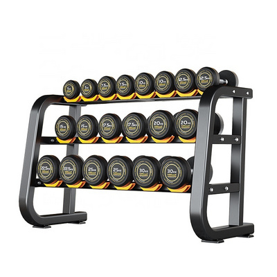 Commercial Gym Equipment  three-layer Women's hexagonal dumbbell rack 3 Tier Dumbbell Set Dumbbell rack