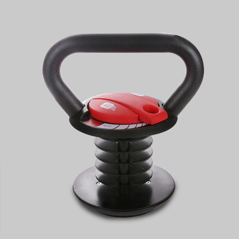 Custom Logo Black Fitness Handle Competition Weight Kettle-bell In Weight Lifting 40lbs Adjustable Kettlebell With Baking Plate