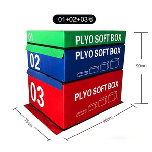 Factory Direct Wholesale Customized Logo 4 Levels Gym Fitness Equipment Strength Training Soft Foam Plyometric Jump Box