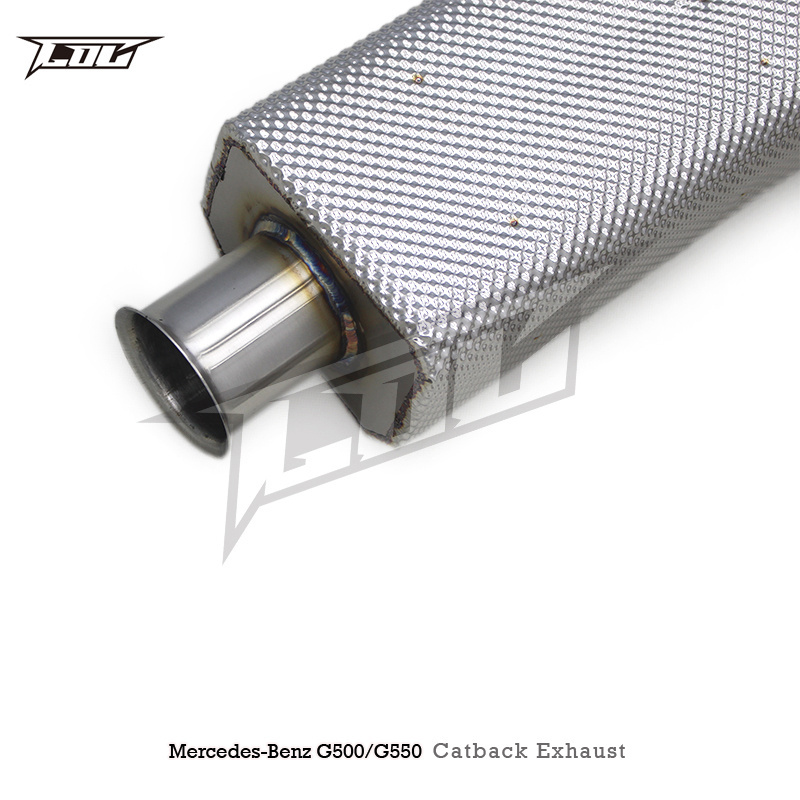 COC Catback Exhaust System With Led Exhaust Tips lights For Mercedes-Benz G500/G550 W463A/W464 Stainless Steel Exhaust Pipe