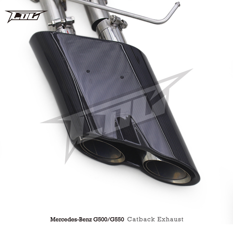 COC Catback Exhaust System With Led Exhaust Tips lights For Mercedes-Benz G500/G550 W463A/W464 Stainless Steel Exhaust Pipe