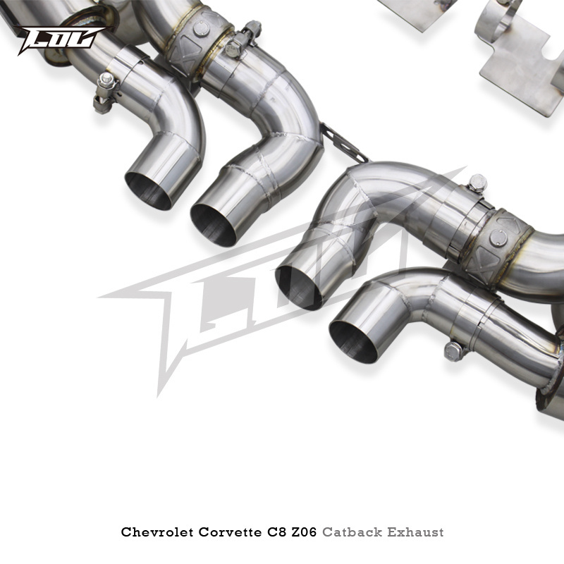 Factory 3inch pipe Catback Exhaust For Chevrolet CORVETTE C8 Z06 2019-2023 Stainless Steel Escape Exhaust Pipe Muffler Downpipe