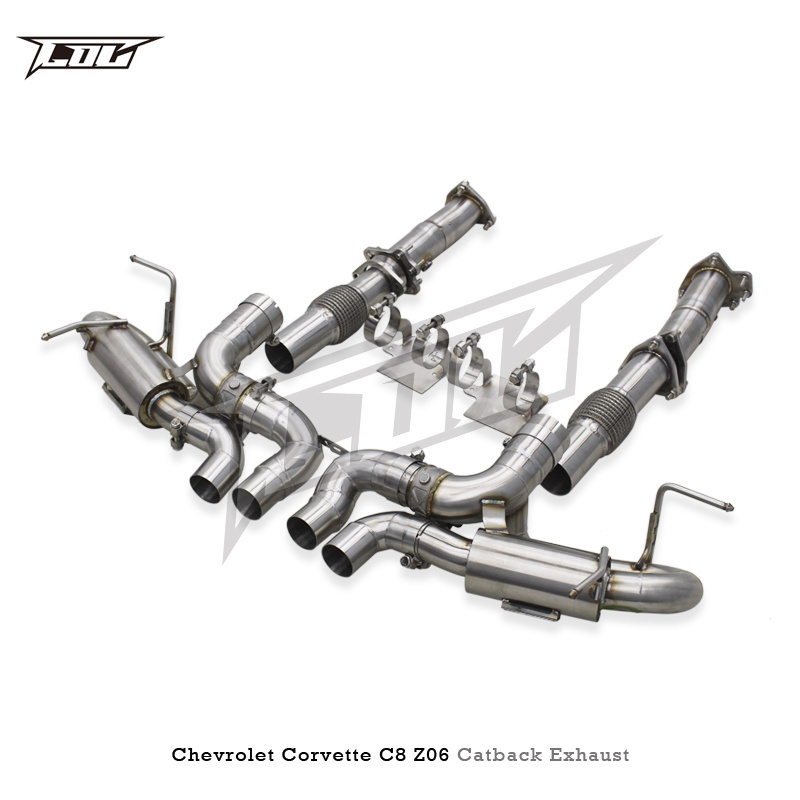 Factory 3inch pipe Catback Exhaust For Chevrolet CORVETTE C8 Z06 2019-2023 Stainless Steel Escape Exhaust Pipe Muffler Downpipe