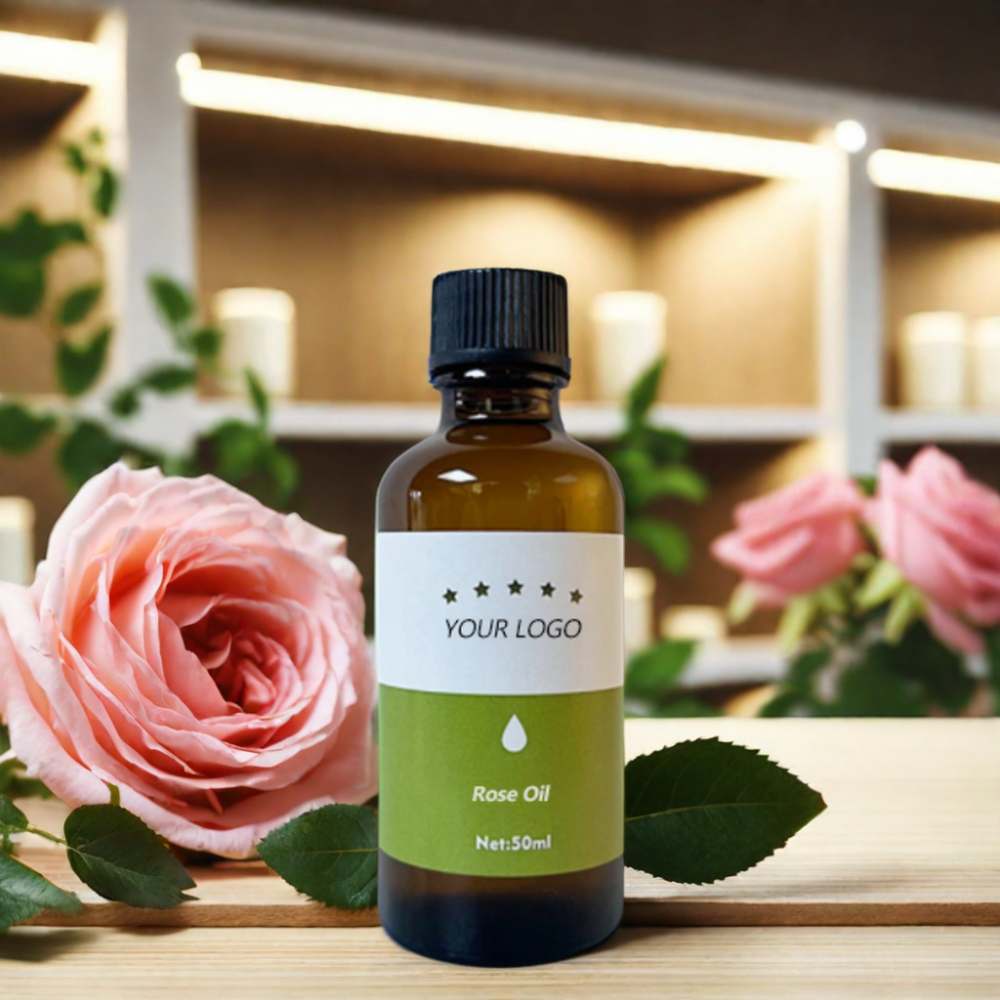 Custom Private Label 50ml Top quality Rose Petals Oil Moisturizing Skin Whitening Rose massage Oils Essential Oil(New)