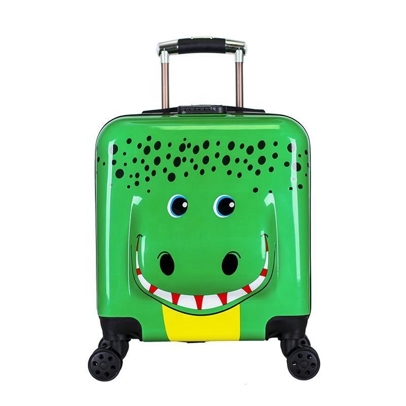 Small Size Pink Cat Cartoon Design Travel Suitcase Normal Lock Trolley Children Custom Luggage