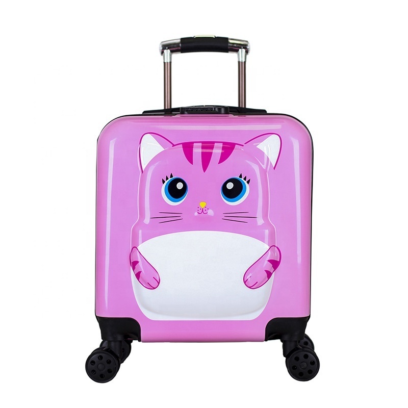 Kids' Hardside Upright Luggage Carry-On 18-Inch 20-inch Rolling Suitcase for Travel and School