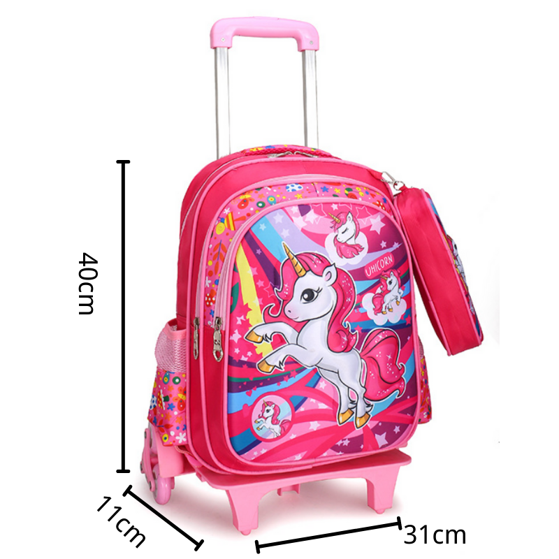 Child Trolley Bag Soft backpack Travel Style detachable Trolley system