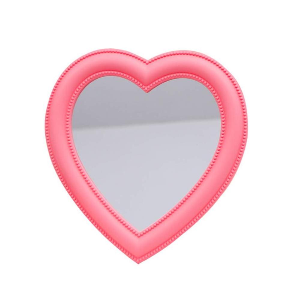 Heart Shape Makeup Mirror Cosmetic Mirrors Desktop Wall Hanging Bedroom Mirror For Women Valentine Day Gift