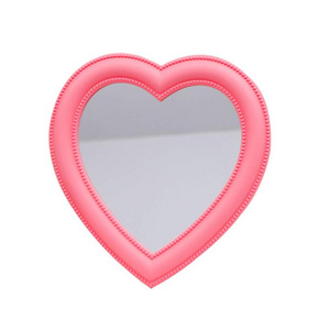 Heart Shape Makeup Mirror Cosmetic Mirrors Desktop Wall Hanging Bedroom Mirror For Women Valentine Day Gift