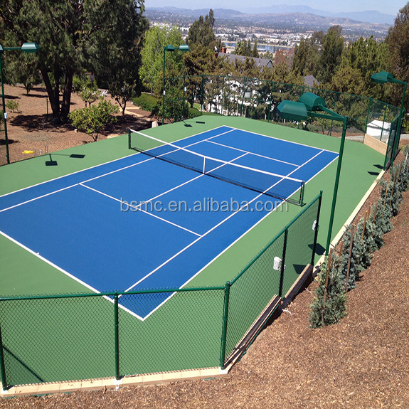 User friendly design polyurethane sports surfaces plastic flooring tennis court with ITF certificate