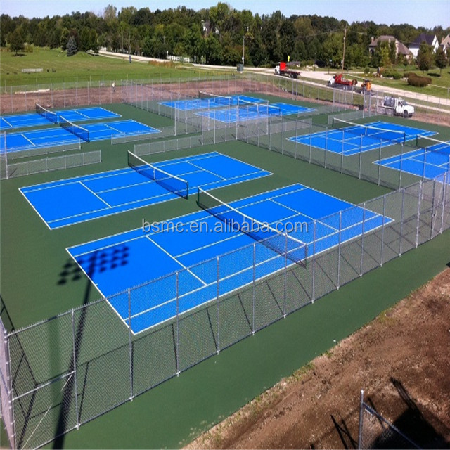 User friendly design polyurethane plastic flooring tennis court with ITF certificate sport surface