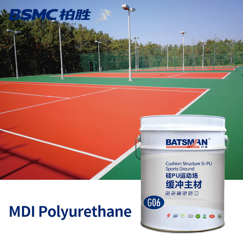 User friendly design polyurethane sports surfaces plastic flooring tennis court with ITF certificate