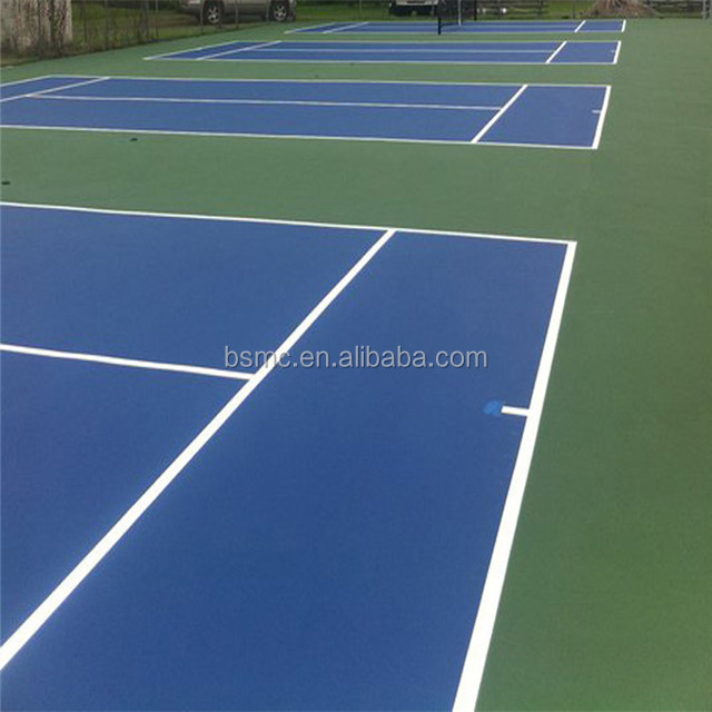 User friendly design polyurethane plastic flooring tennis court with ITF certificate sport surface