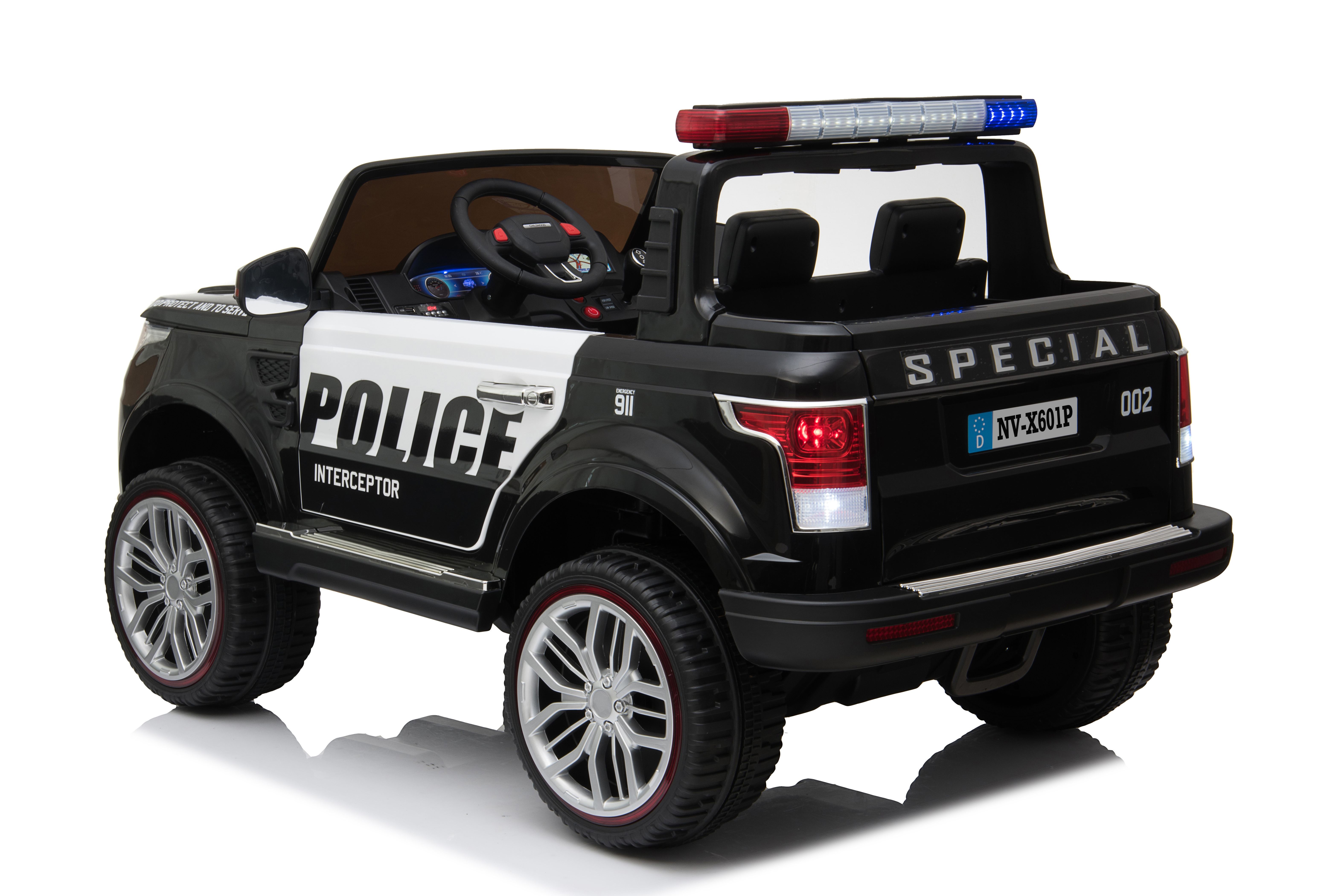 Children Two-Seater Police Car Emulation Ride On Car