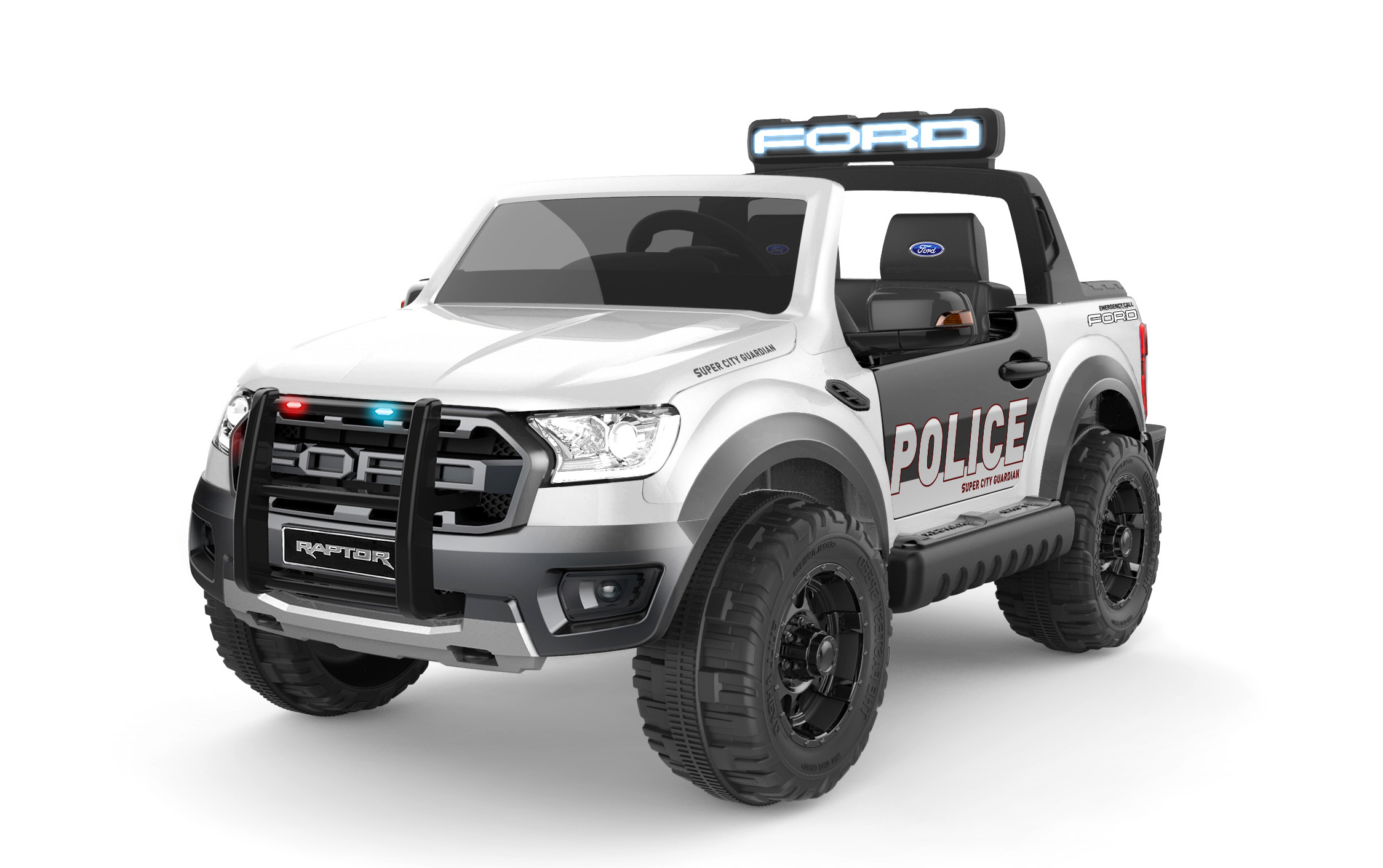 Licensed Ford Raptor Children Police Car Two Seater Ride On Car