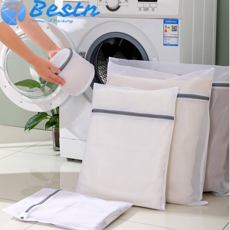 30x40cm 50x60cm Multi Size Reusable Zipper Heavy Duty Hotel Laundry Bags Eco-friendly  Loundry Bra Net Wash Bag