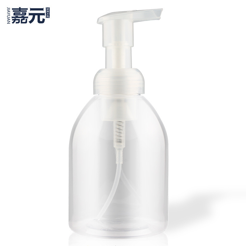 300ml custom Boston transparent face wash foam pump bottle