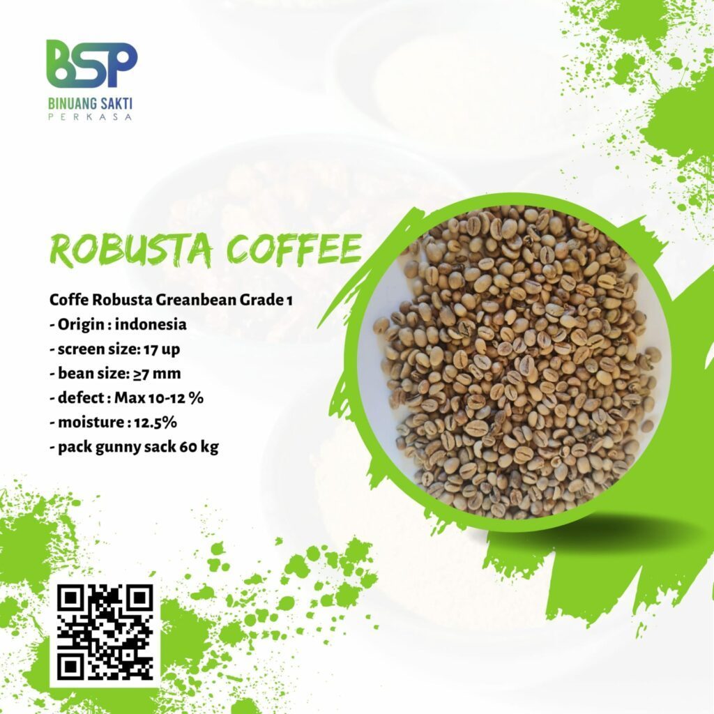 Coffee Robusta Green Bean Indonesia Origin Grade Export Highest Quality With Selective Process