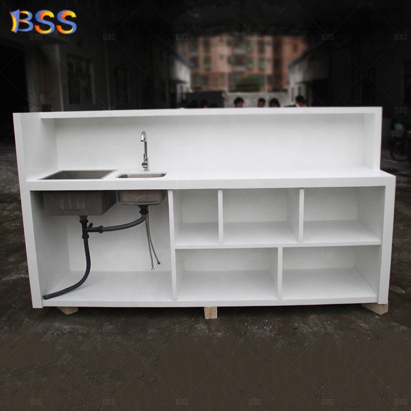 Restaurant Reception Bar Counter Corian Acrylic Fast Food Restaurant Counter