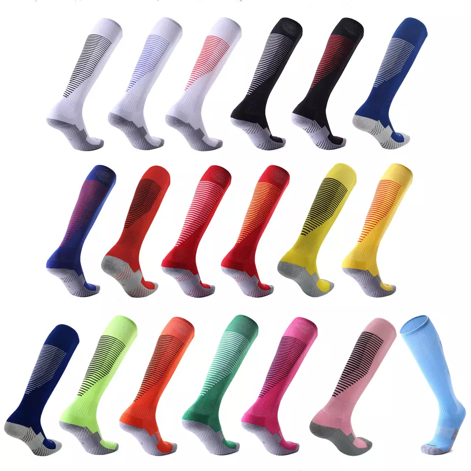 Oem Wholesale Custom Logo Athletic Running Socks Pink Unisex Fashion Football Sports Socks