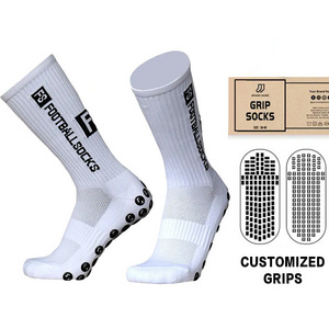 Anti Slip Men Compression Football Socks Custom Unisex Grip Crew Soccer Sport Sock, Anti-slip Socks