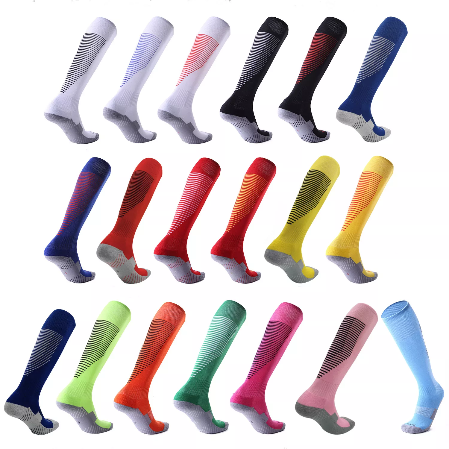 Oem Wholesale Custom Logo Athletic Running Socks Pink Unisex Fashion Football Sports Socks