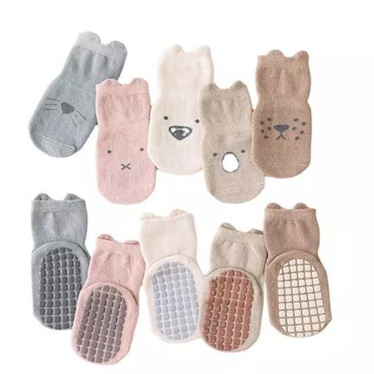 Elite Organic Cotton Non Slip Toddler Socks Cute Animal Infant Boys Girls Baby Socks, Non Slip Socks Baby