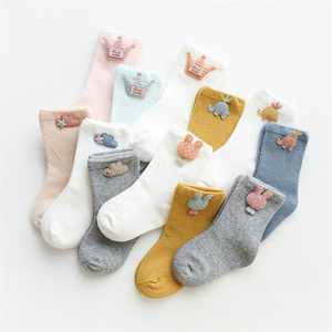 Wholesale Baby Cotton Winter Princess Ankle Cute Vintage Animal Soft Children Long Boys Kids Socks