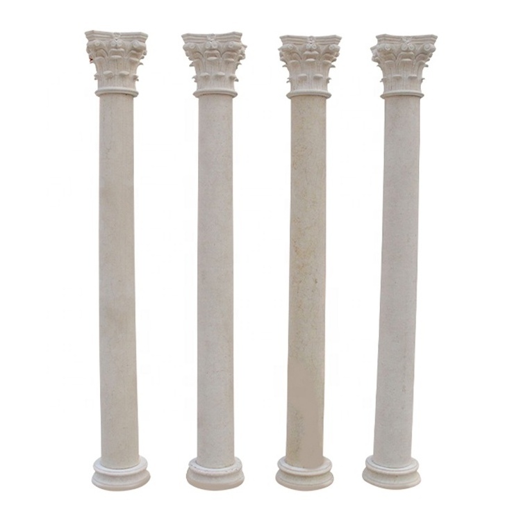 Architecture Ornamental Decorative Granite Pillar Carved Marble Column