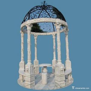 poolside pavilion white marble gazebo garden furniture/marble stone gazebo large