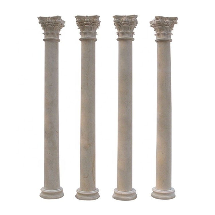 Architecture Ornamental Decorative Granite Pillar Carved Marble Column