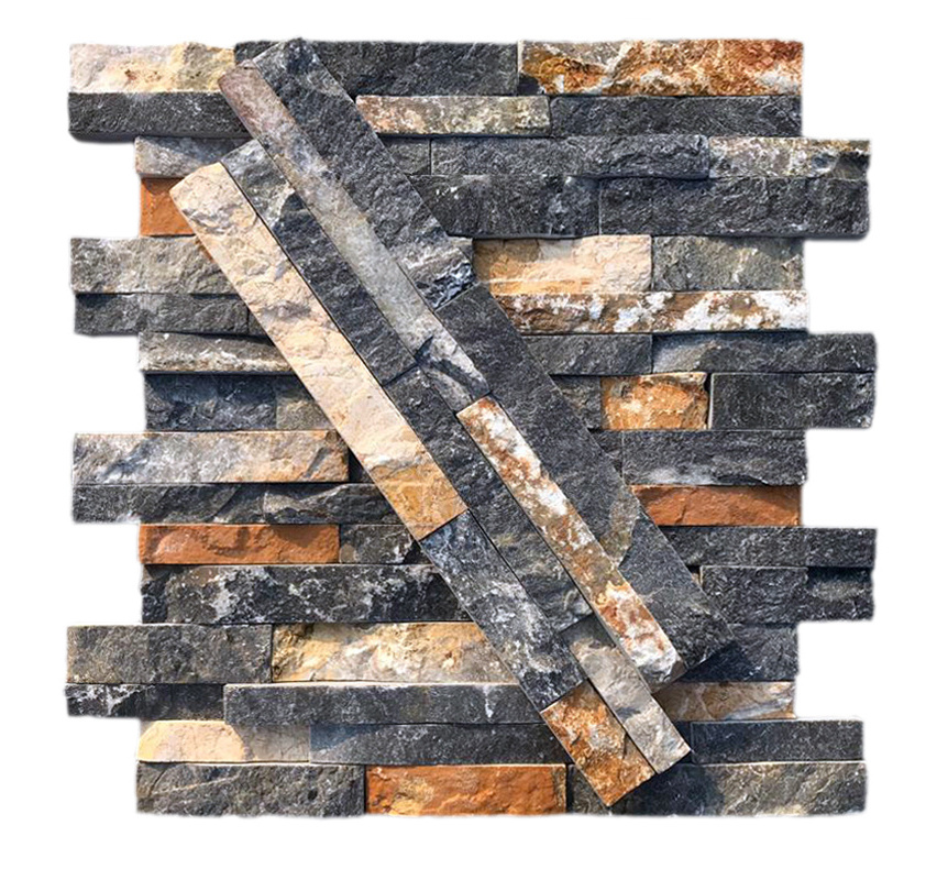 Stone Cultured Veneer Stacked Stone Manufactured Panels For Walls Rough Stacked Stone