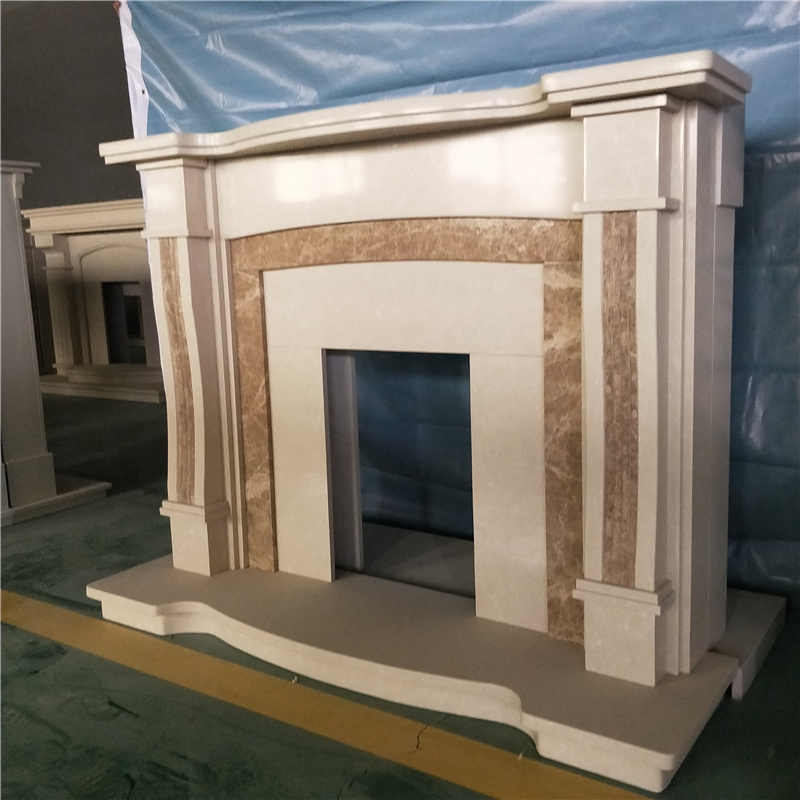 limestone fireplace mantel/indoor fireplace decorative