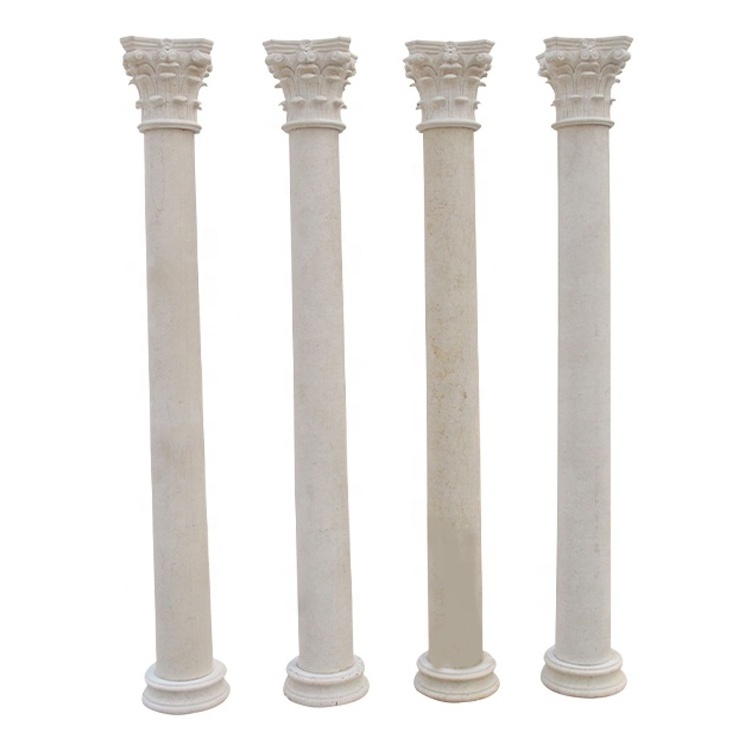 Architecture Ornamental Decorative Granite Pillar Carved Marble Column