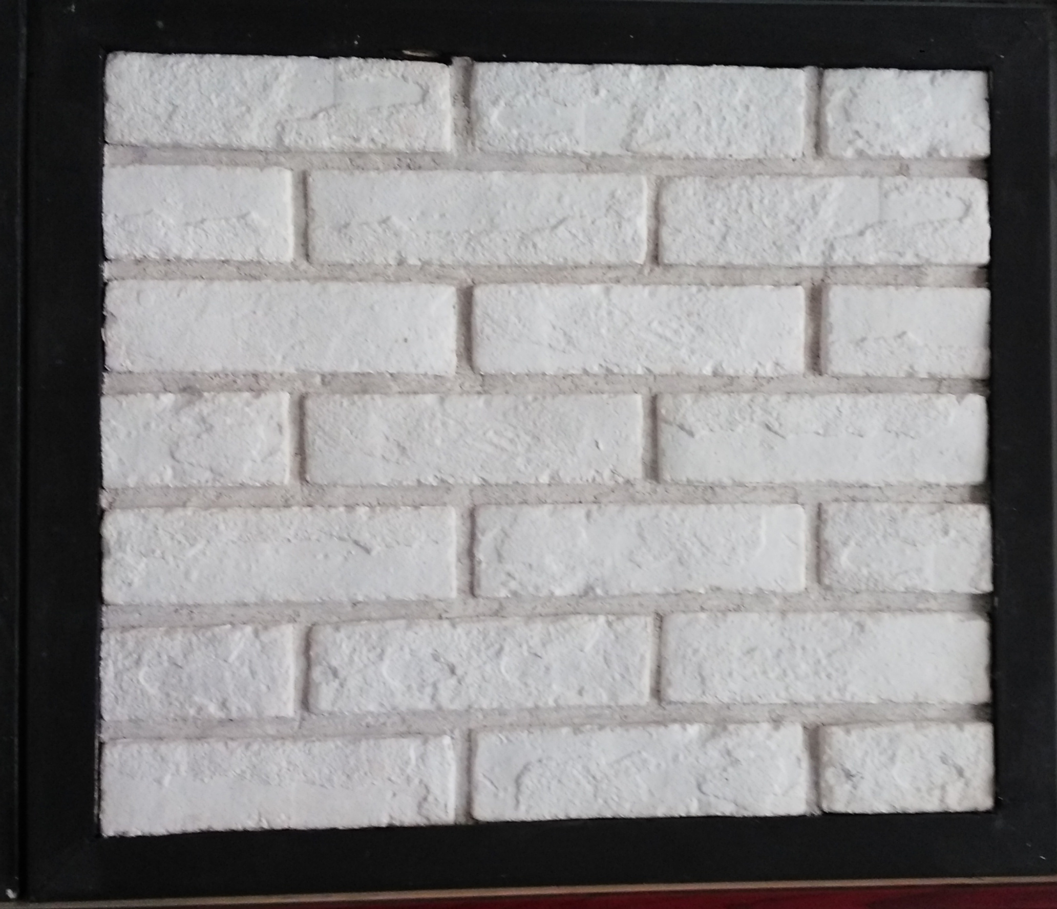 White Faux Brick Veneer for Retaining Wall