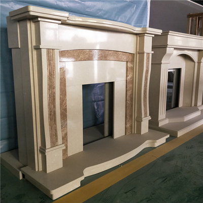 limestone fireplace mantel/indoor fireplace decorative