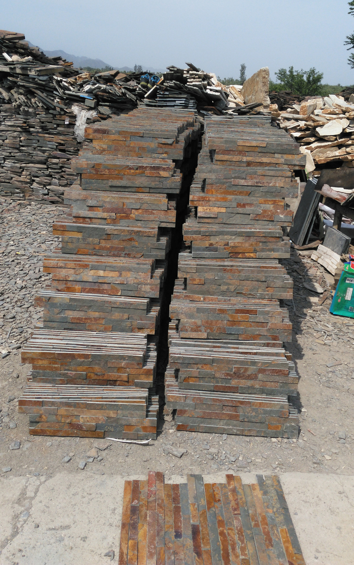 Natural Stacked Slate Wall Stone Cladding for Retianing Wall