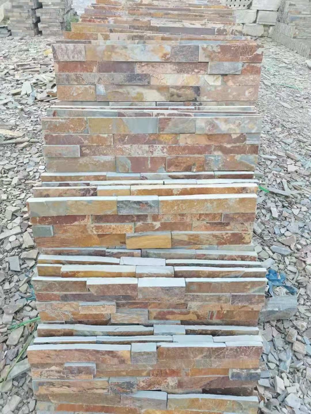 Cloudy Gray Quartzite Decorative Stacked Stone Wall Panel Interior Slate Stone Veneer