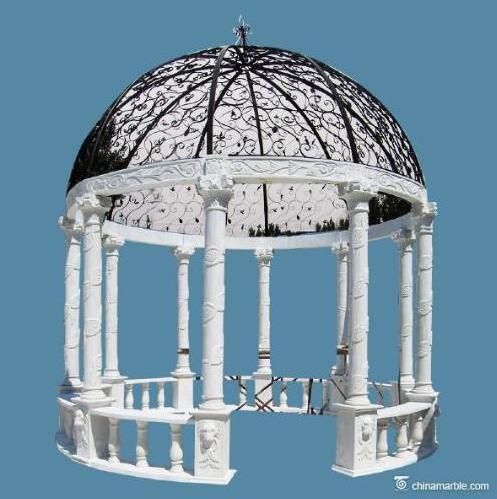 poolside pavilion white marble gazebo garden furniture/marble stone gazebo large