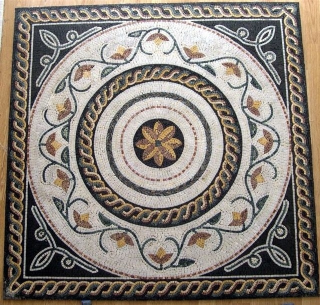 Decorative Moroccan Style Hand Painted Floral Portuguese Encaustic Ceramic Tile