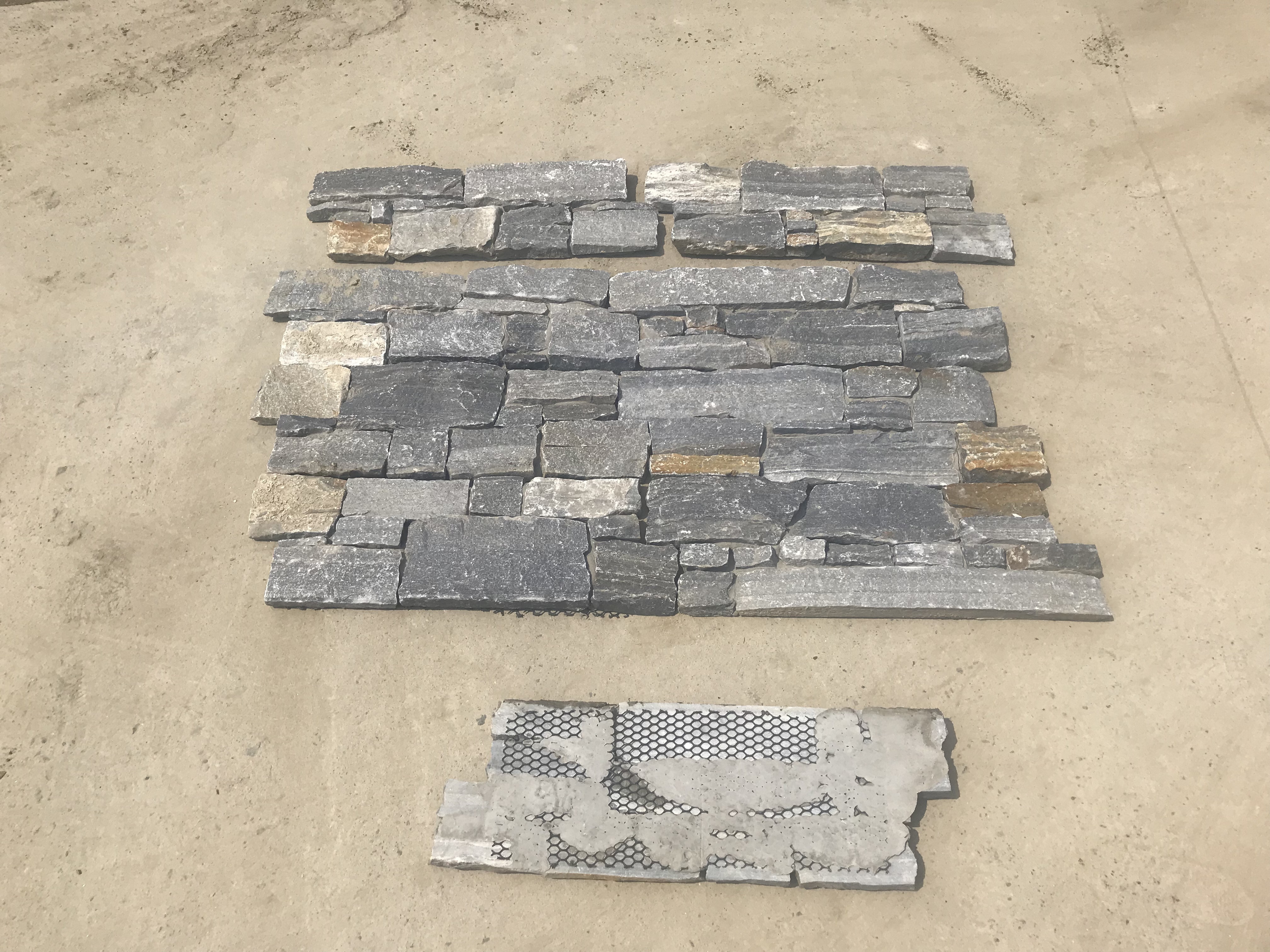 Blue Quartz Cement Back Stone Ledge Natural Cement Culture Stone