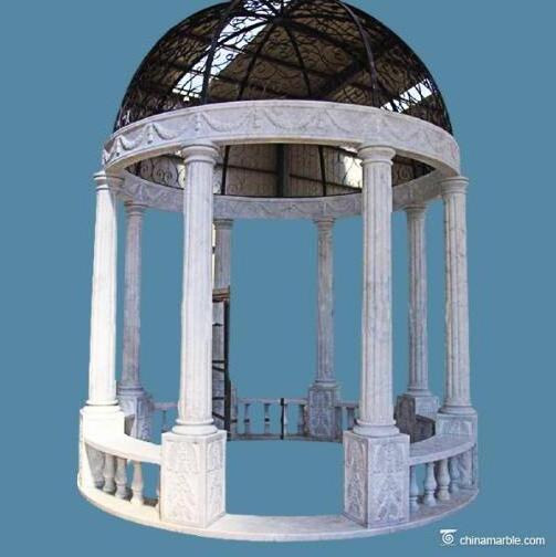 poolside pavilion white marble gazebo garden furniture/marble stone gazebo large