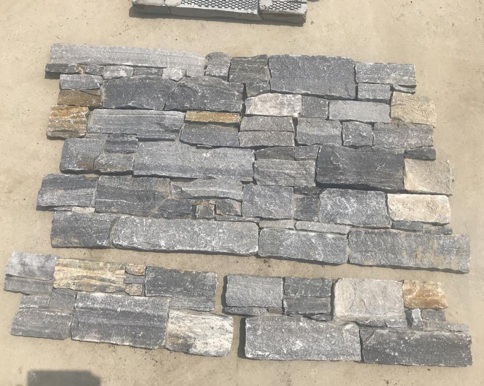 Blue Quartz Cement Back Stone Ledge Natural Cement Culture Stone