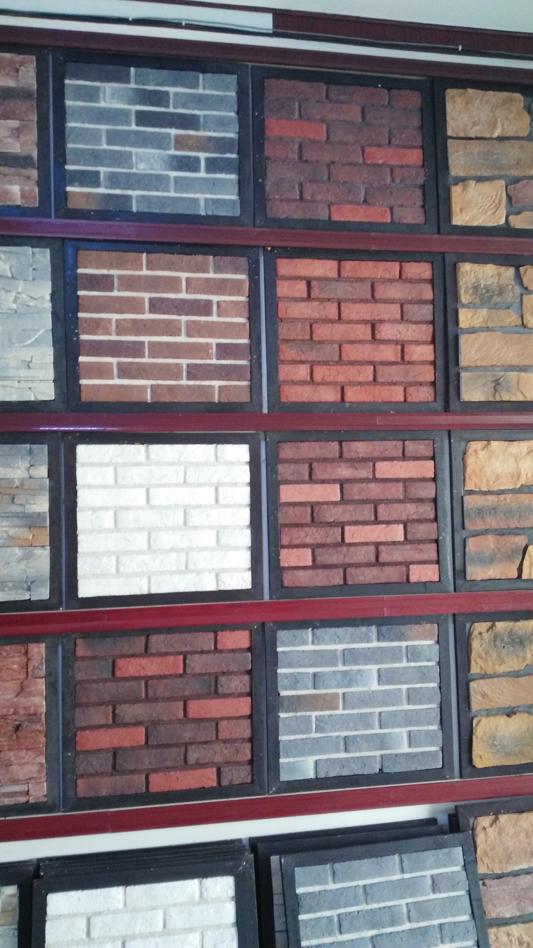 White Faux Brick Veneer for Retaining Wall